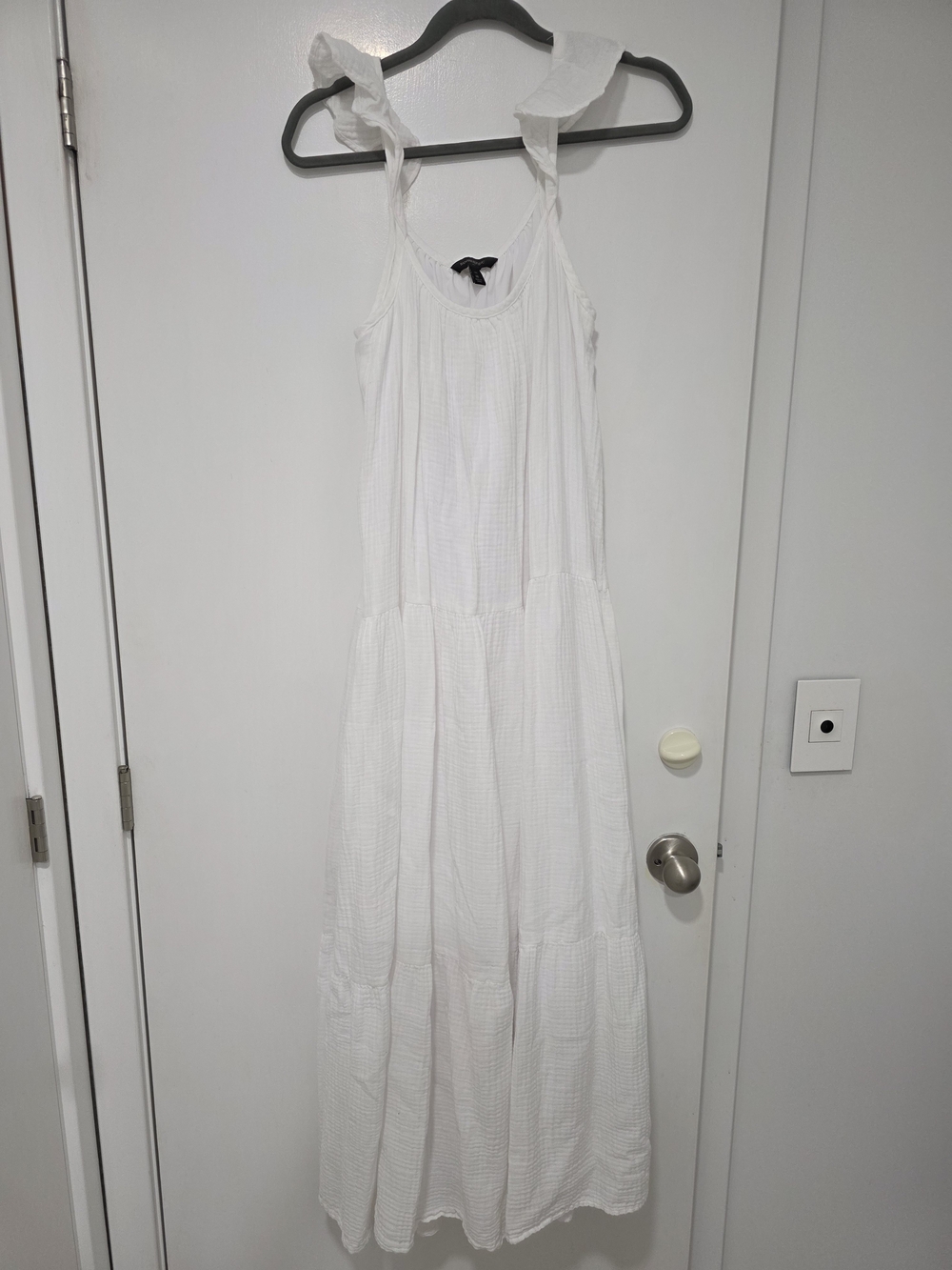Banana Republic Frilled Sleeve Gauze Maxi Dress Size M